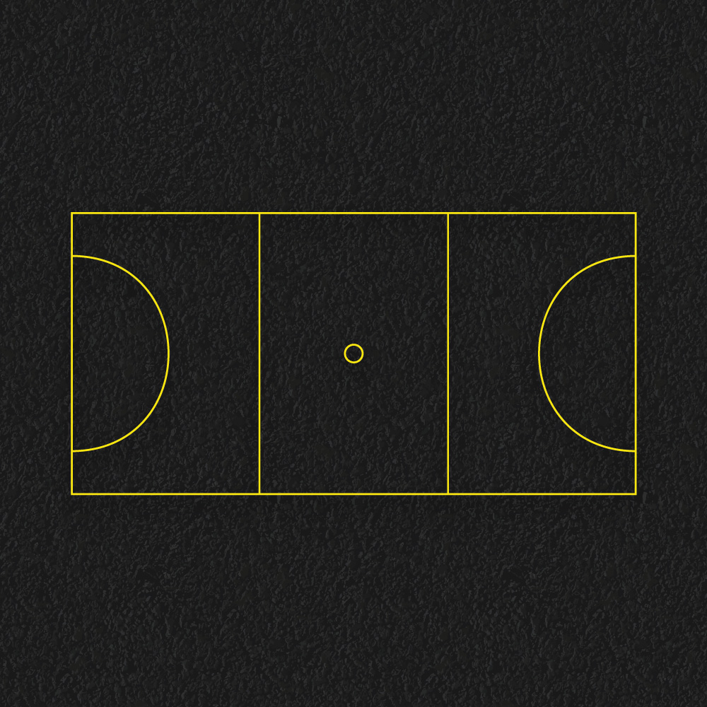 Netball Court thermoplastic playground marking