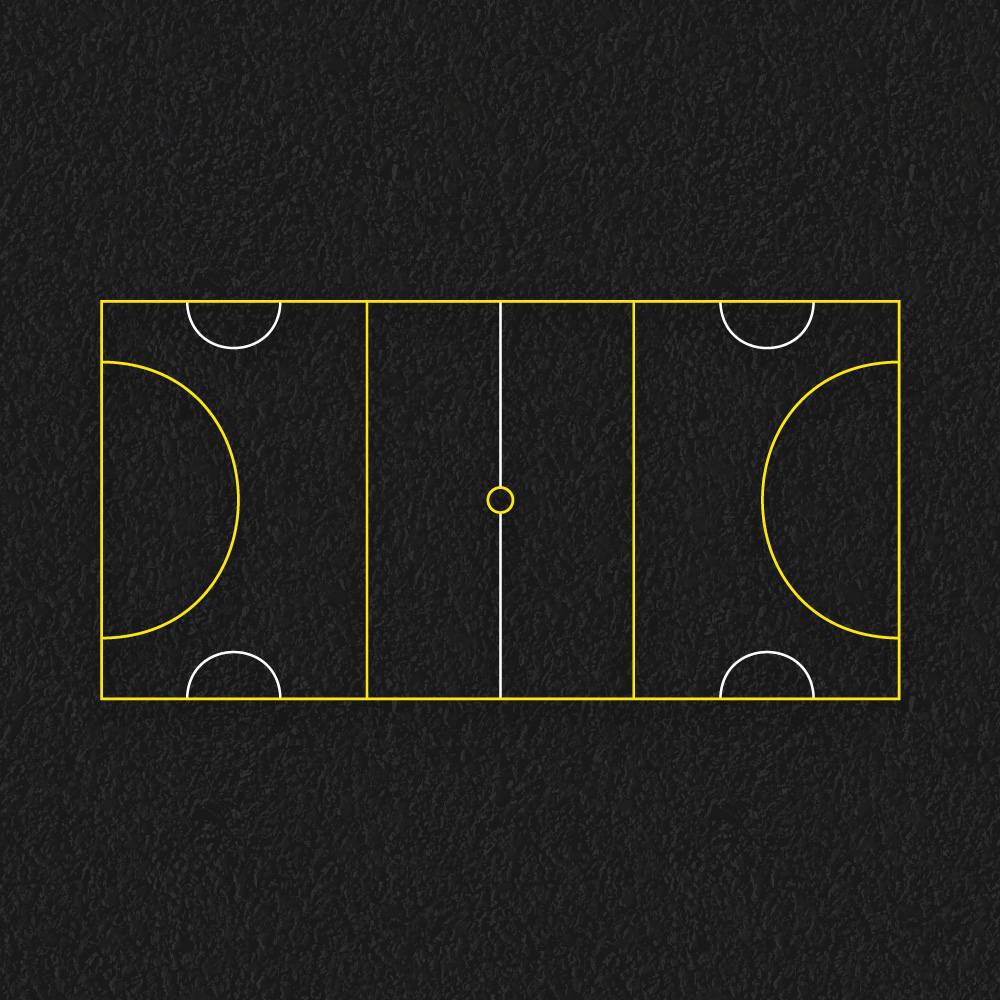 Netball/Mini Football Court thermoplastic playground marking
