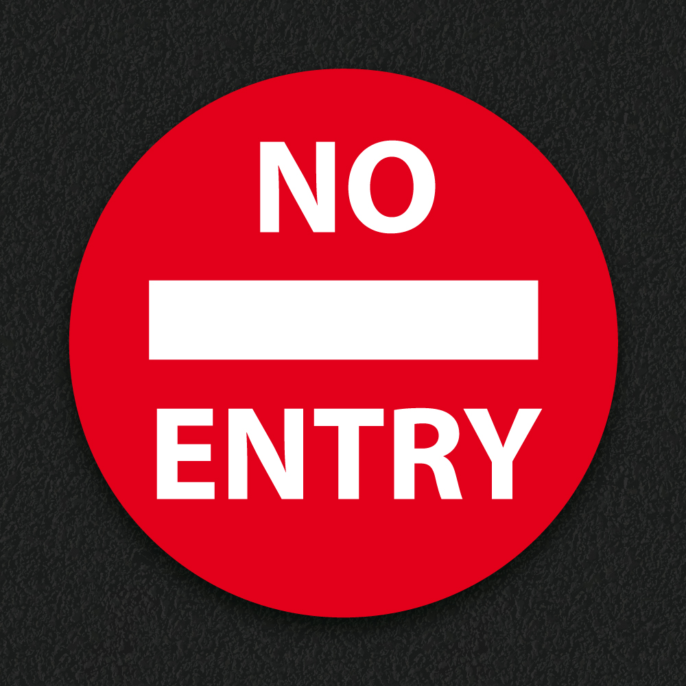 No Entry thermoplastic playground marking