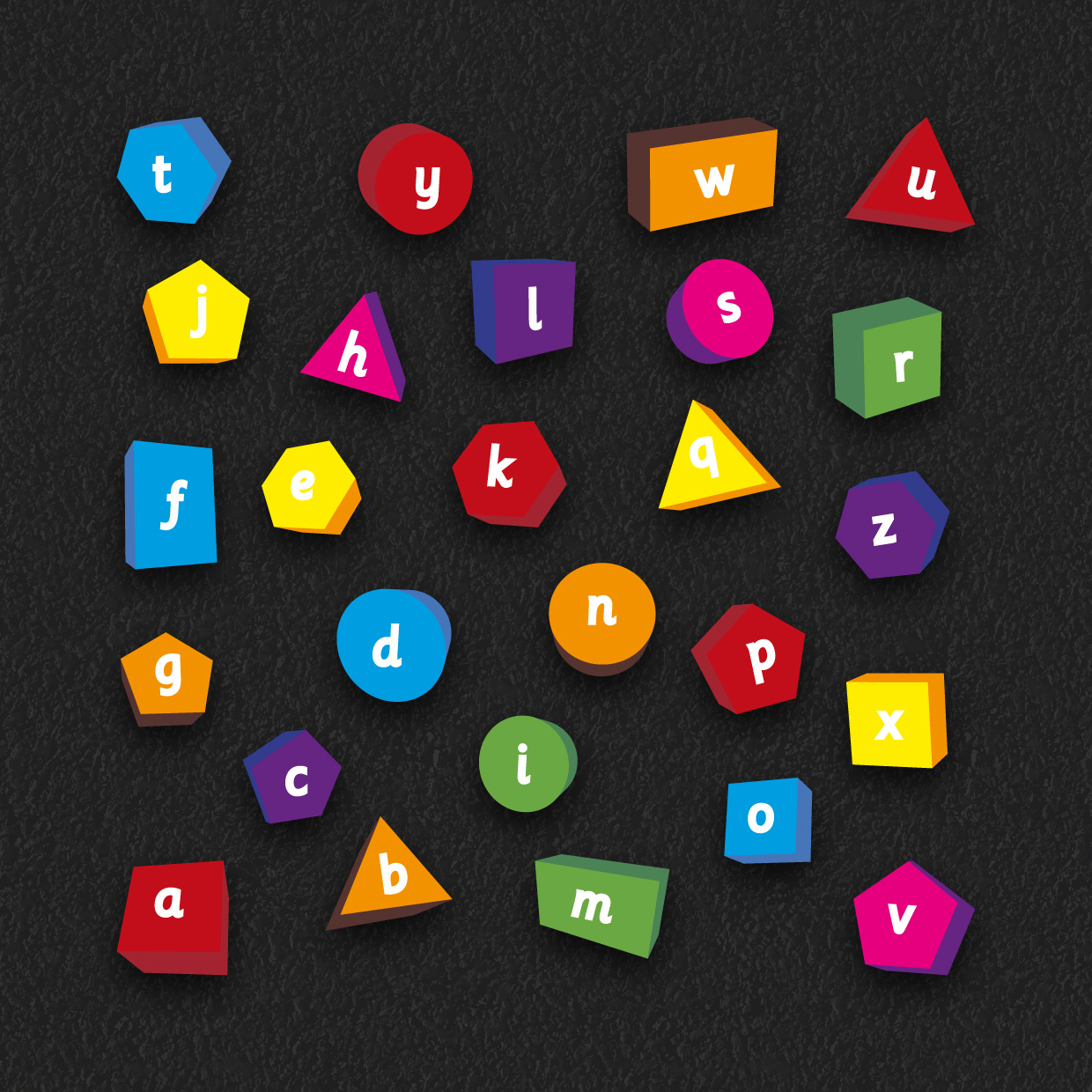 3D Alphabet Shapes thermoplastic playground marking