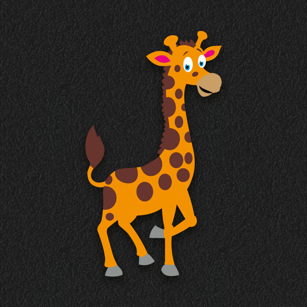 Giraffe thermoplastic playground marking