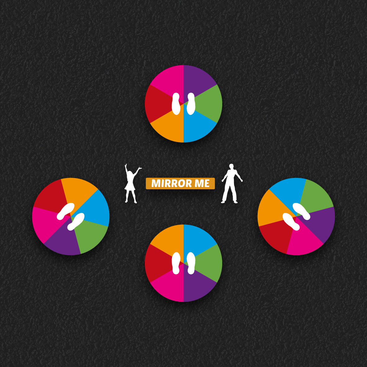 Mirror Me Solid 3 Stations thermoplastic playground marking