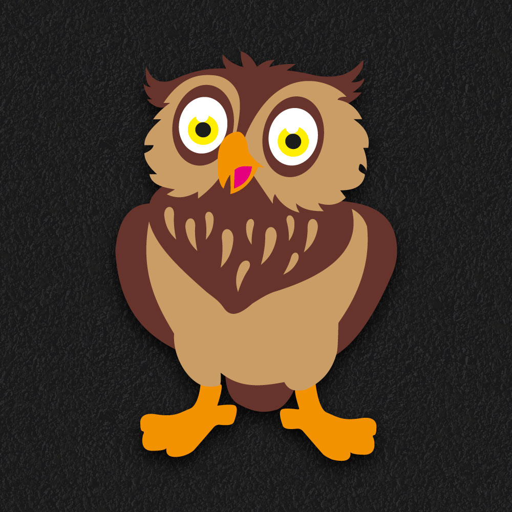 Owl thermoplastic playground marking