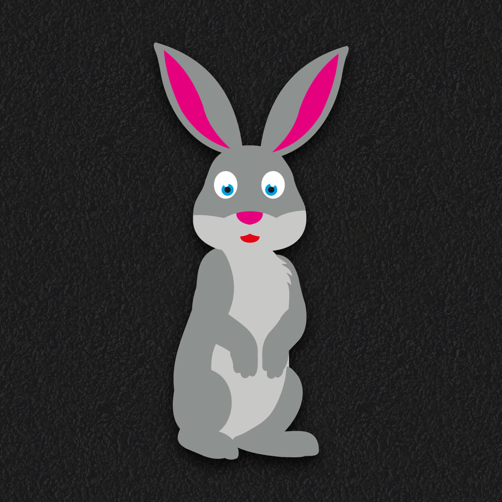 Rabbit thermoplastic playground marking