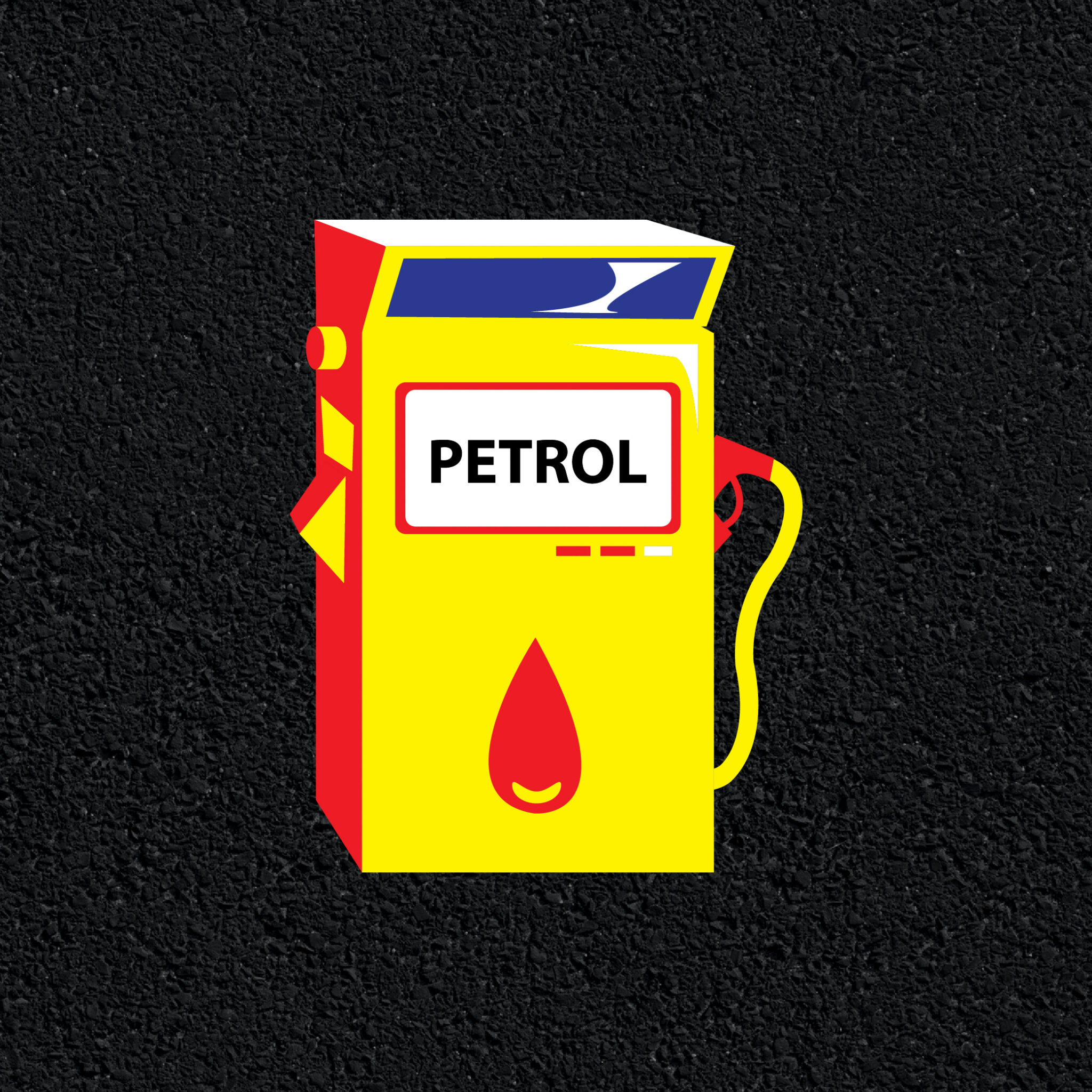 Petrol Pump 2 thermoplastic playground marking