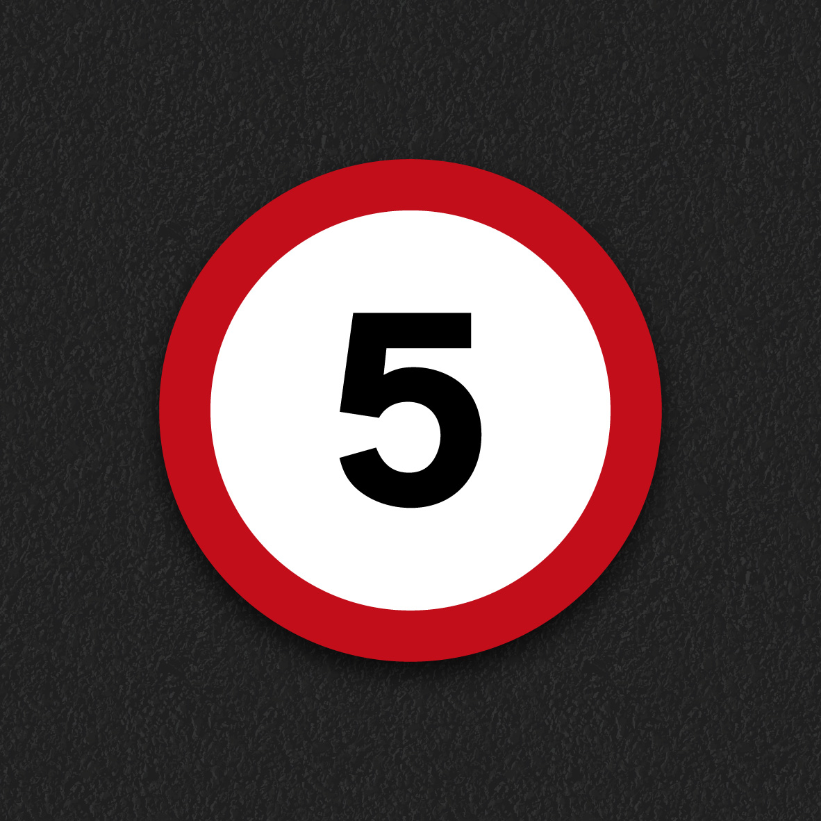 5mph Speed Roundel thermoplastic playground marking