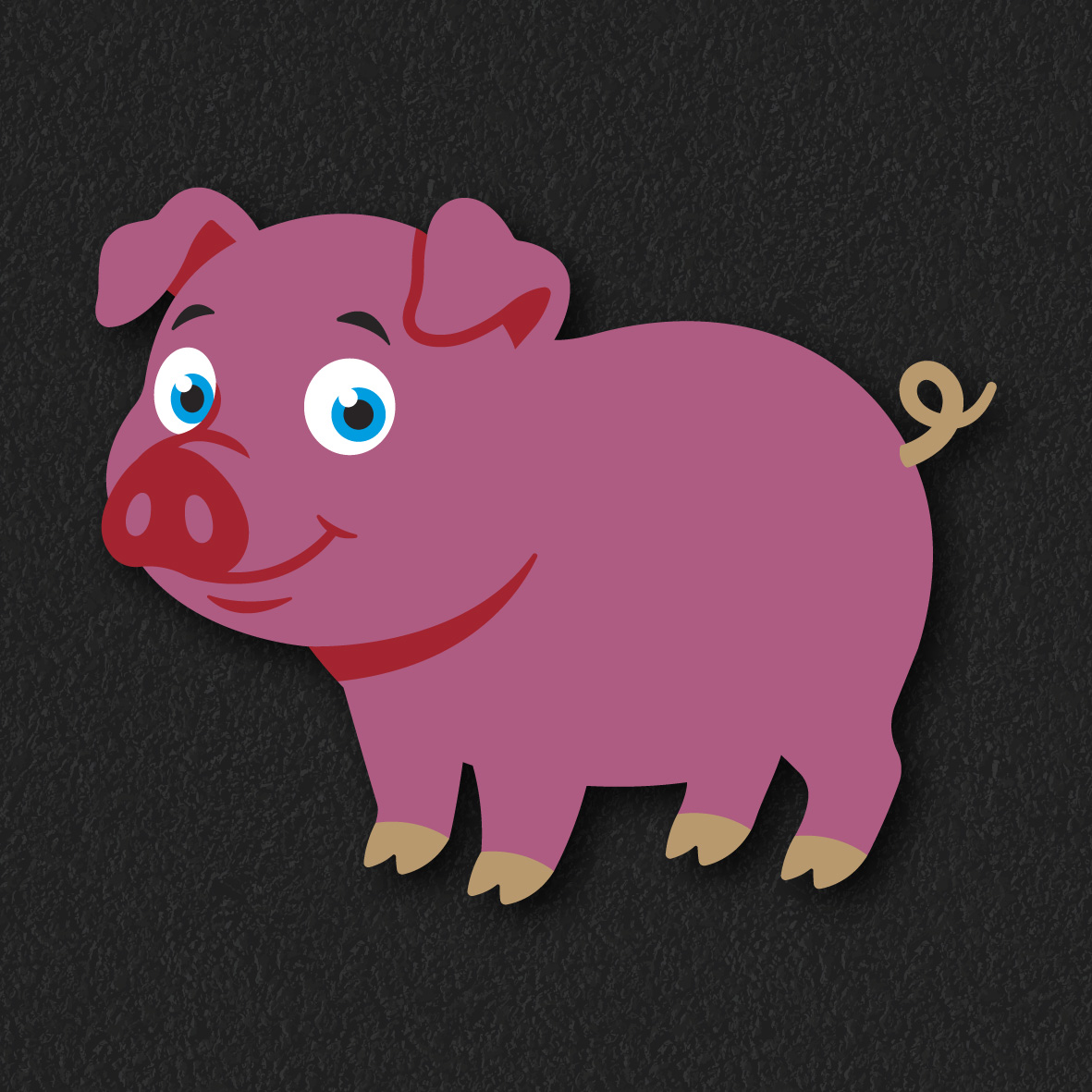 Pig thermoplastic playground marking