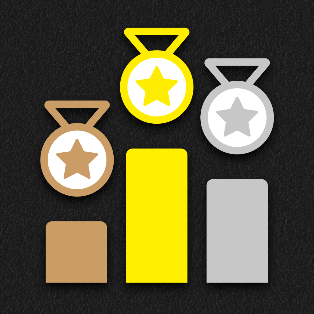 Podium thermoplastic playground marking