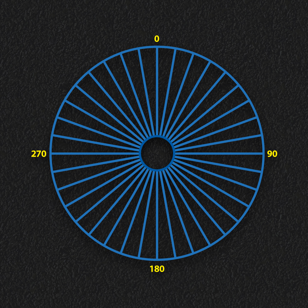 Protractor thermoplastic playground marking