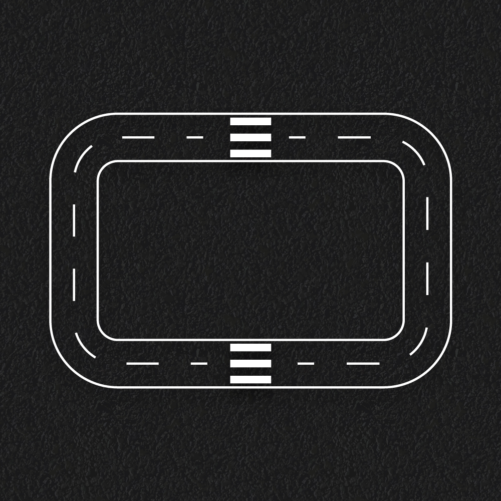 Roadway Rectangular thermoplastic playground marking
