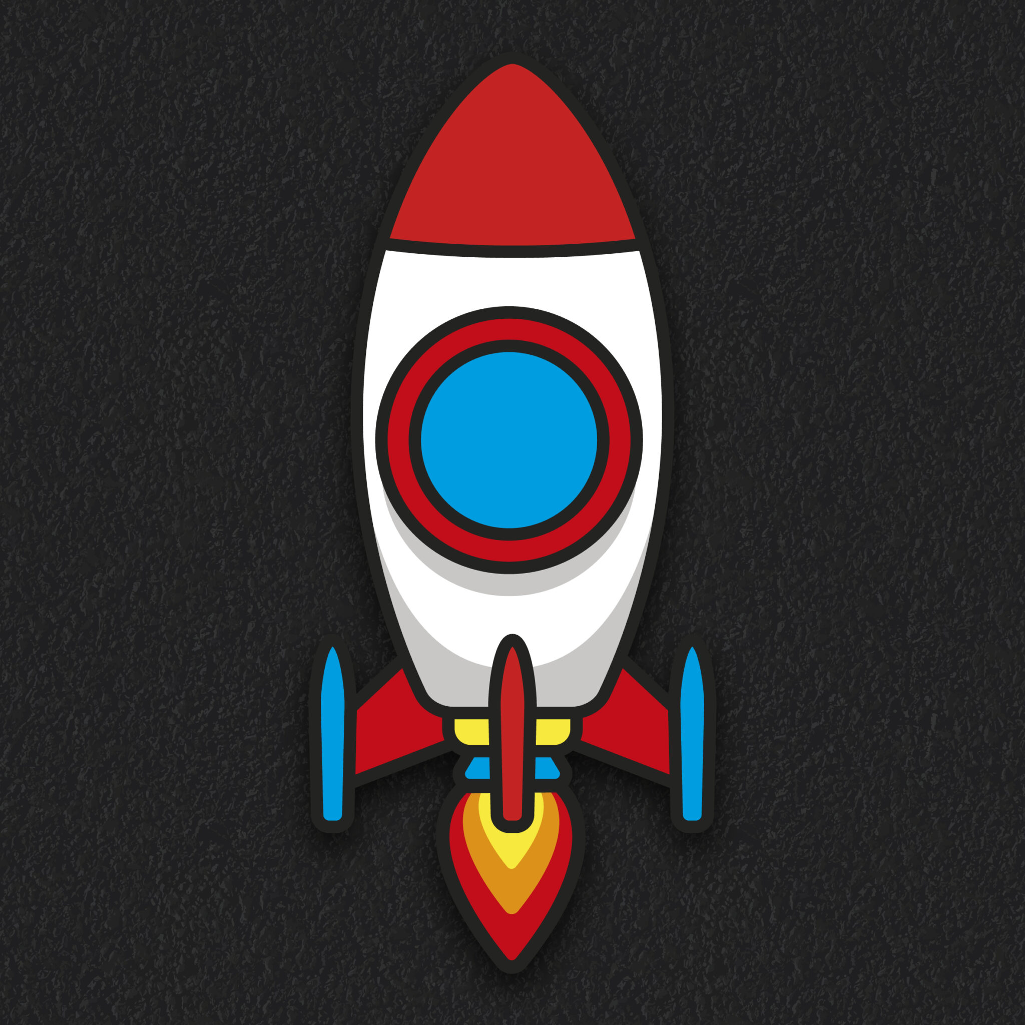 Rocket thermoplastic playground marking