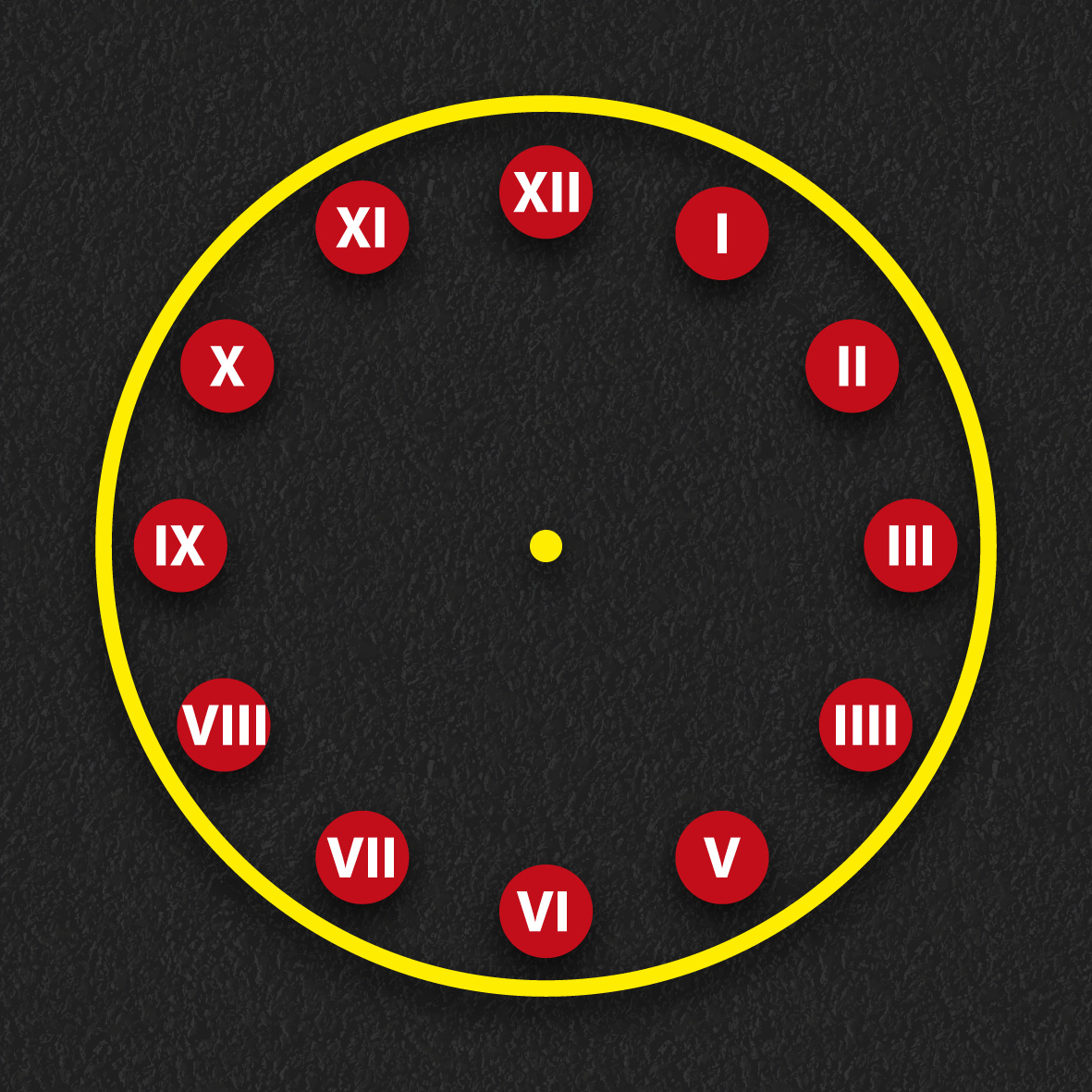Roman Numerals Clock thermoplastic playground marking
