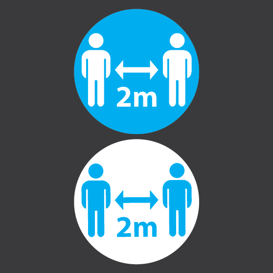 Social Distancing 2m Markers thermoplastic playground marking