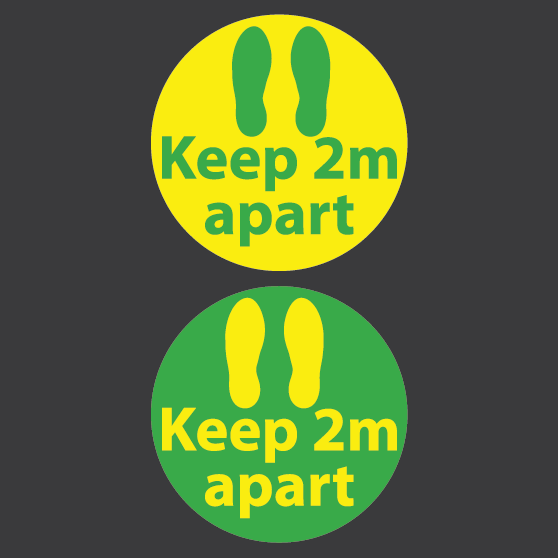 Keep 2m Apart Markers thermoplastic playground marking