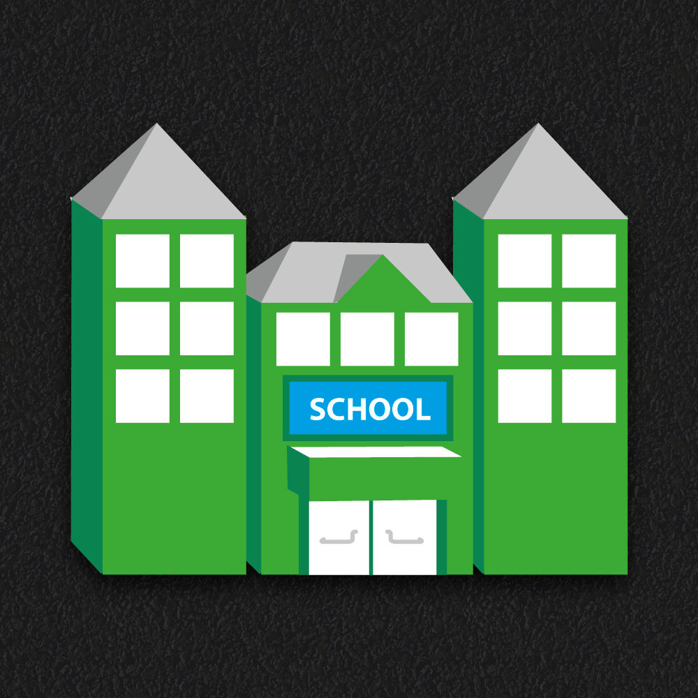 School thermoplastic playground marking