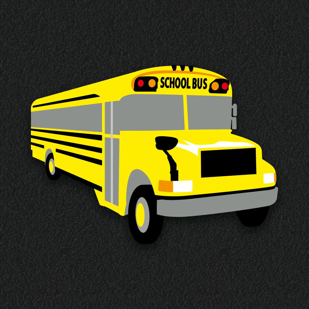 School Bus thermoplastic playground marking