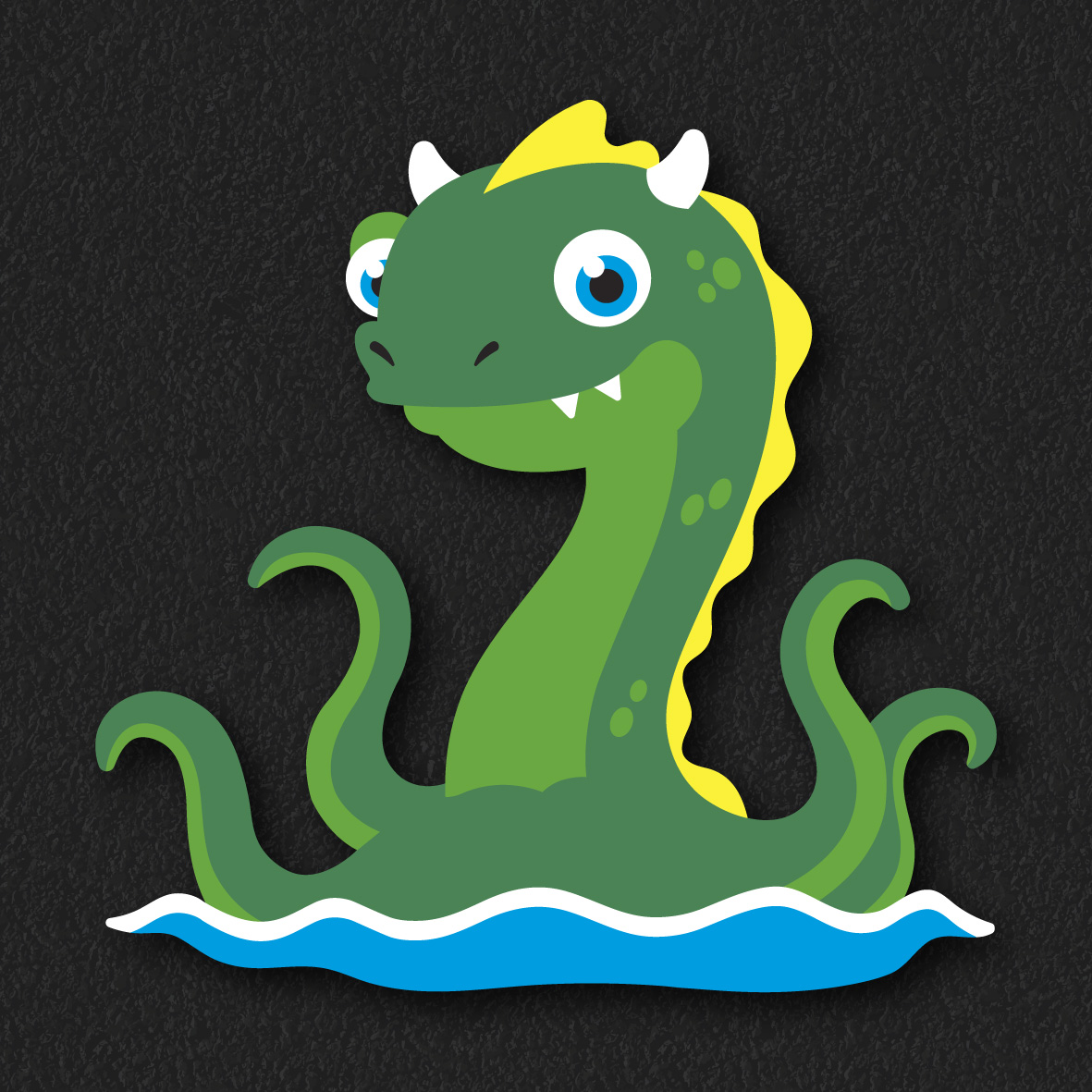 Sea Monster thermoplastic playground marking