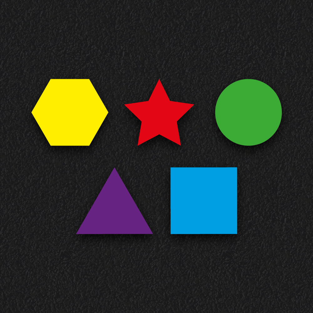 Single Shape Assortment thermoplastic playground marking