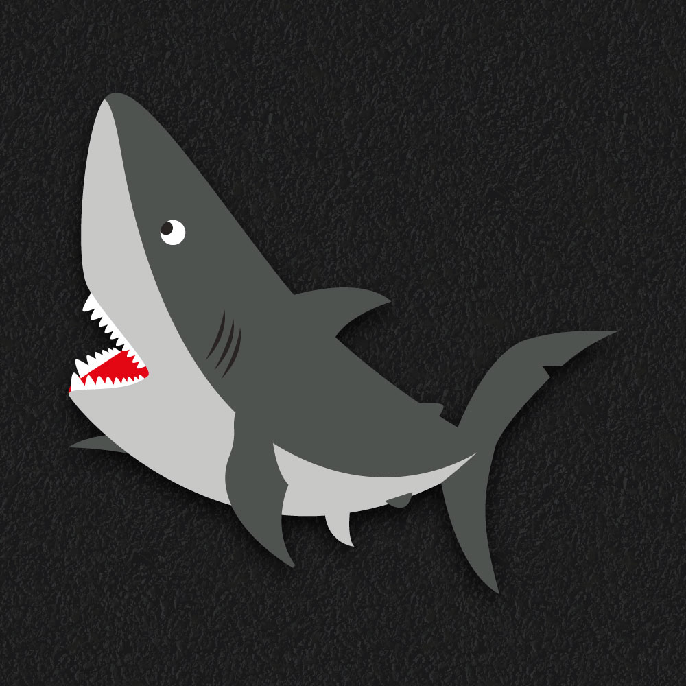Shark thermoplastic playground marking