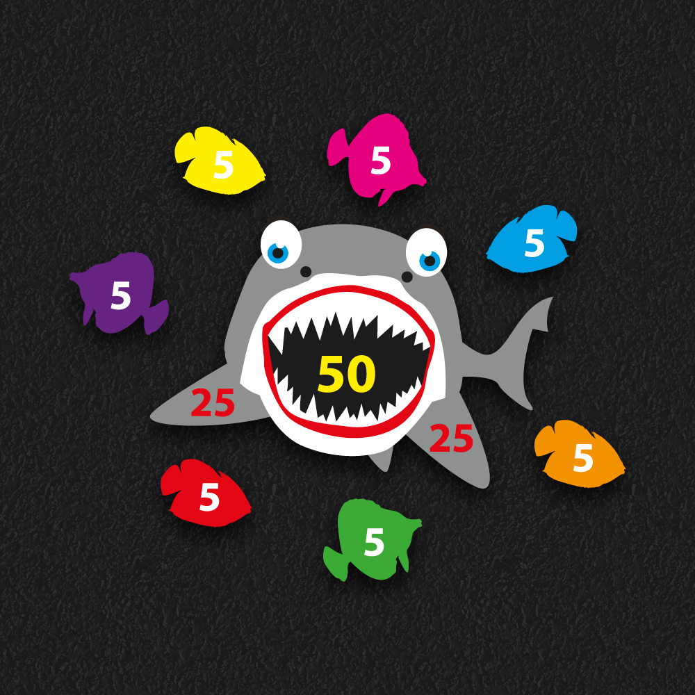 Shark Target thermoplastic playground marking
