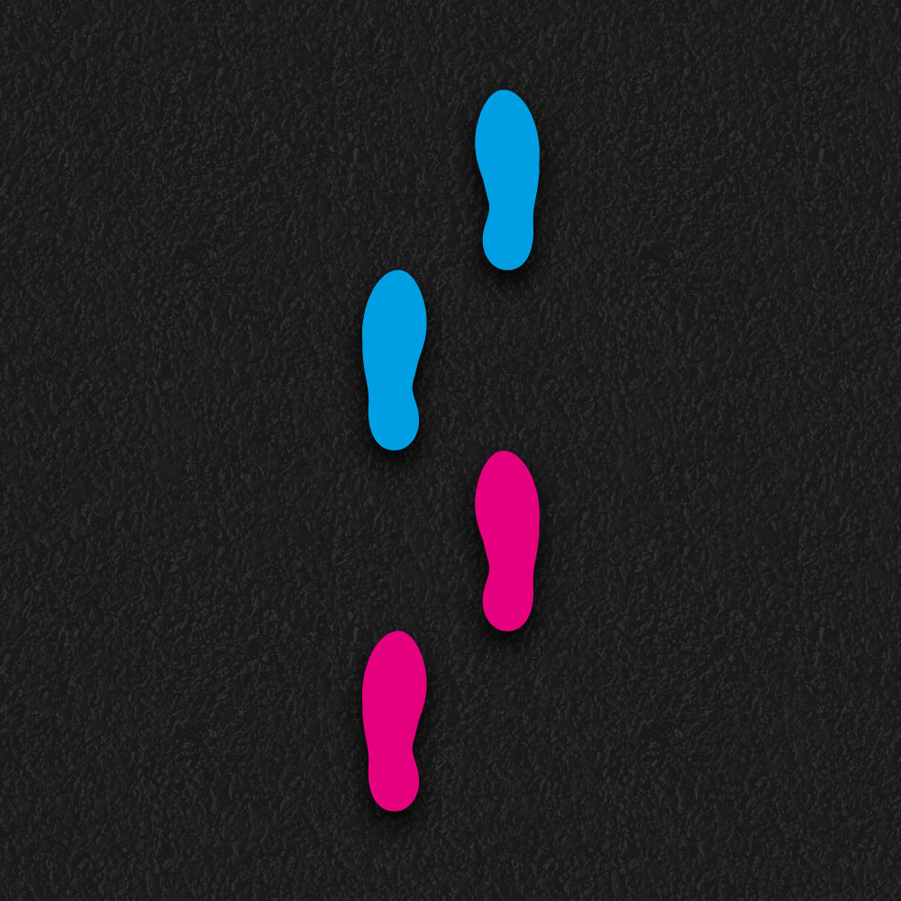 Shoeprints thermoplastic playground marking