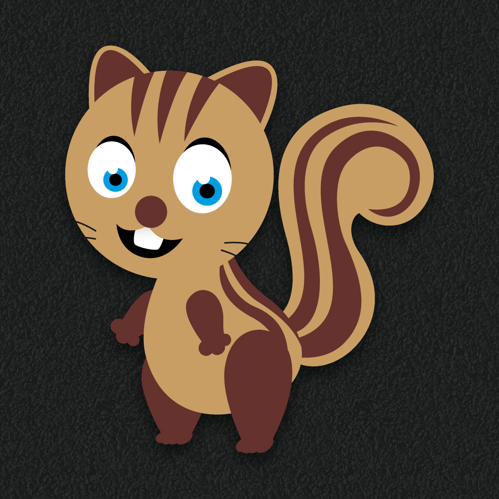 Squirrel thermoplastic playground marking