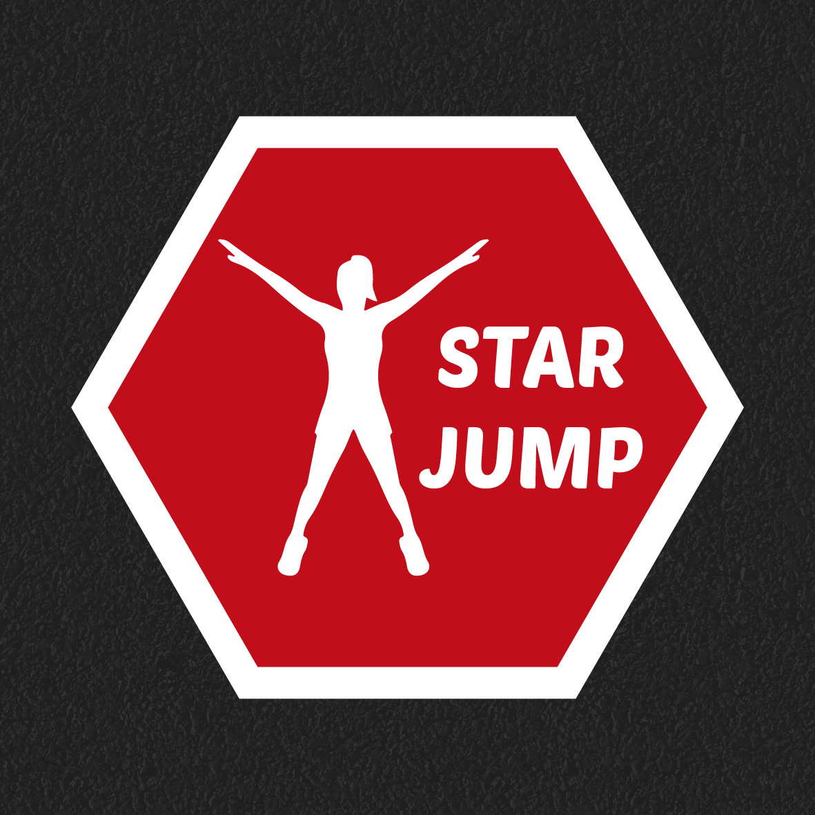 Star Jump Spot Solid thermoplastic playground marking