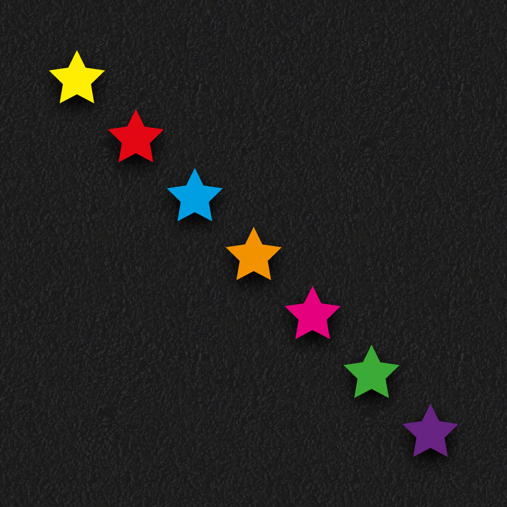 Stars thermoplastic playground marking