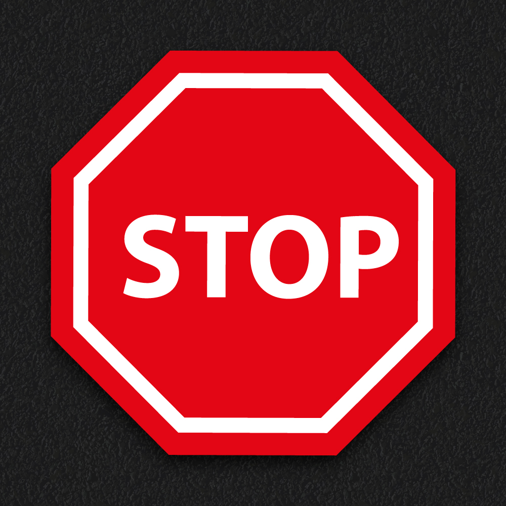 Stop Sign thermoplastic playground marking