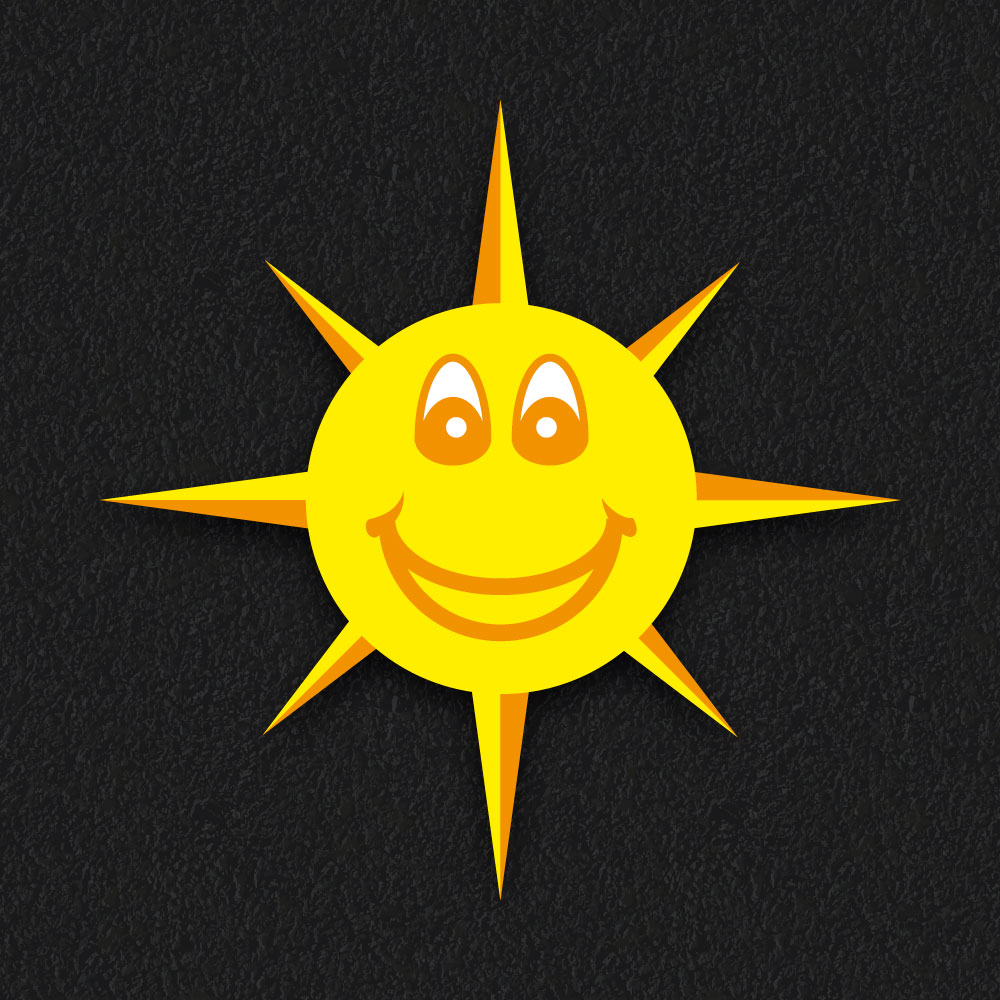 Sun thermoplastic playground marking