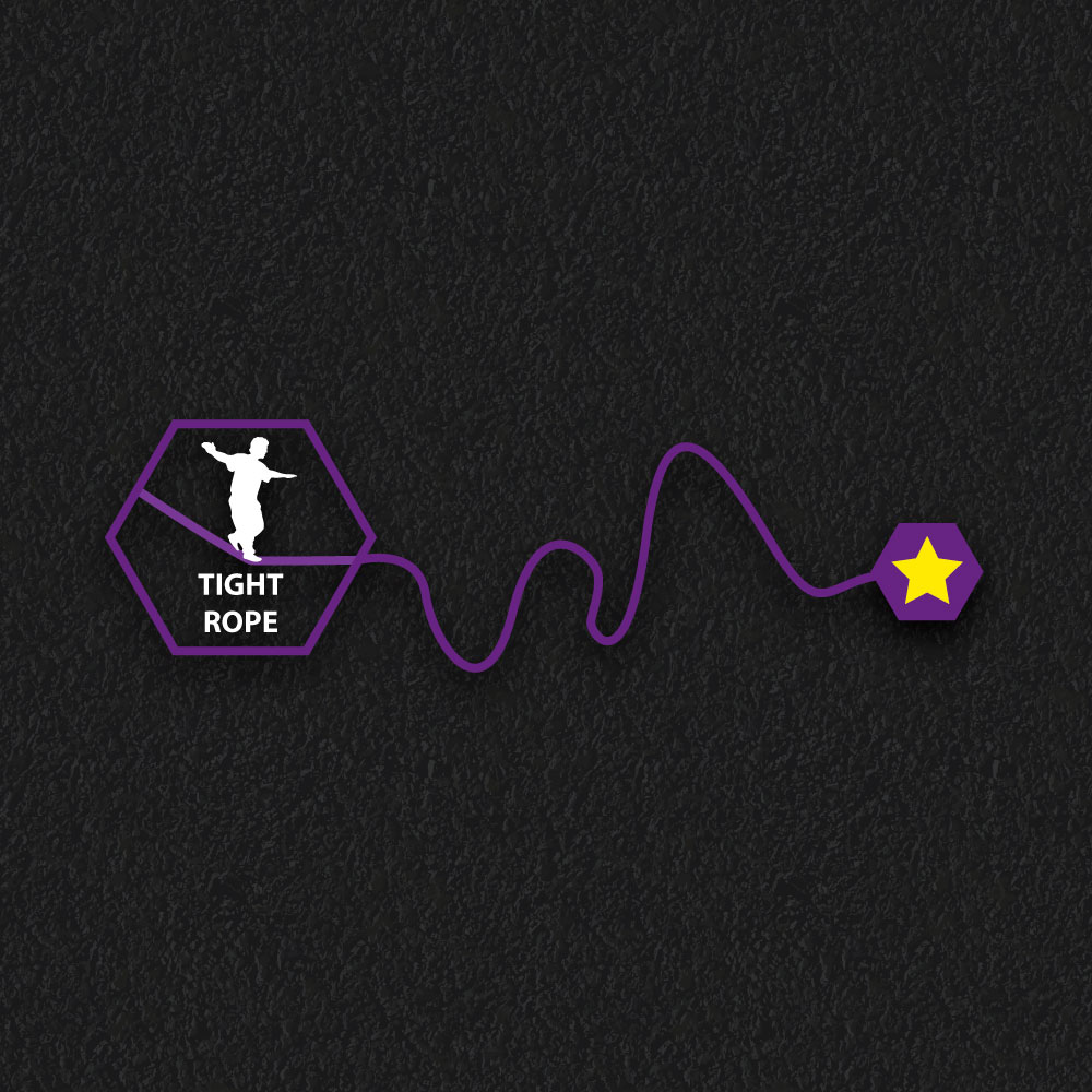 Tightrope thermoplastic playground marking