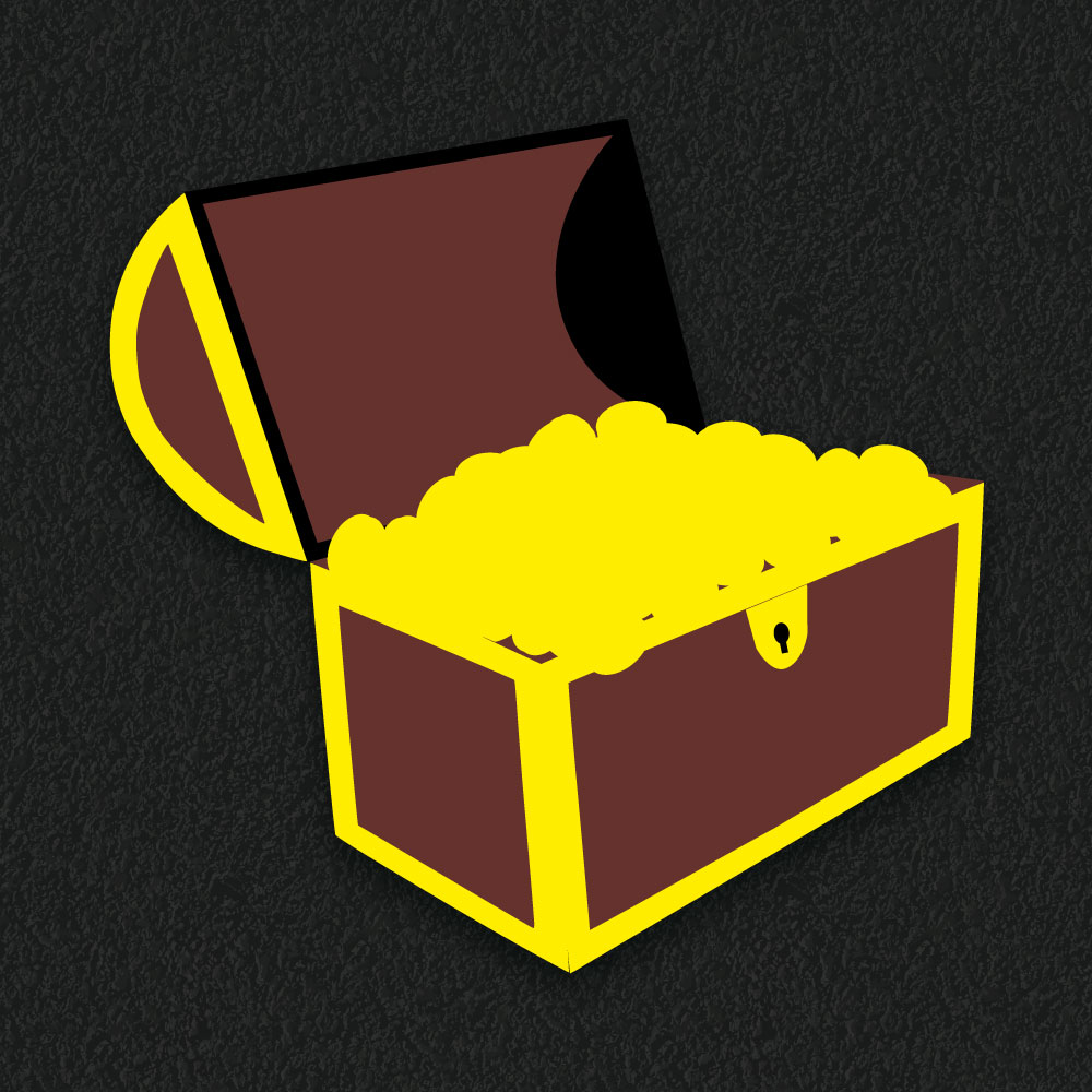 Treasure Chest thermoplastic playground marking