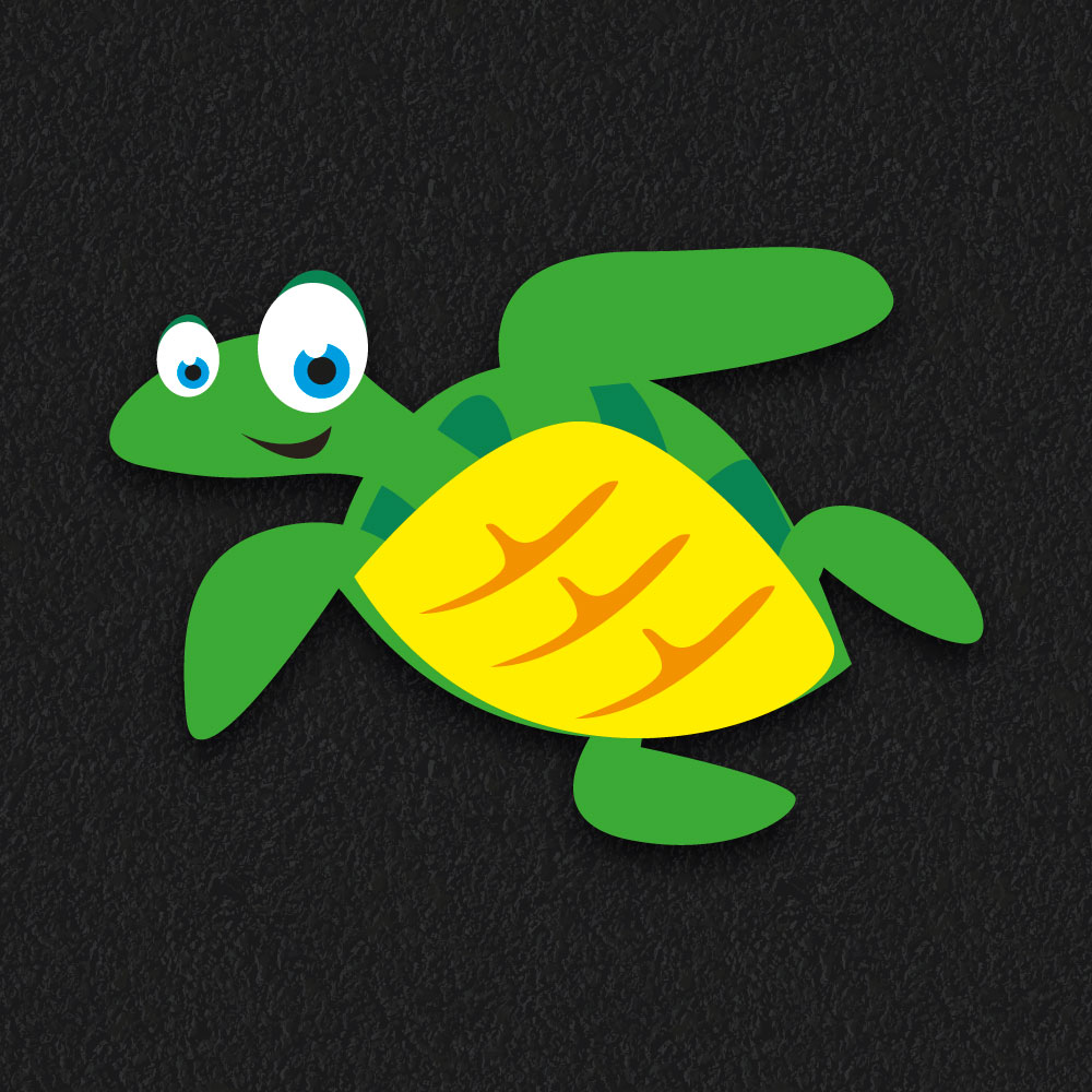 Turtle thermoplastic playground marking