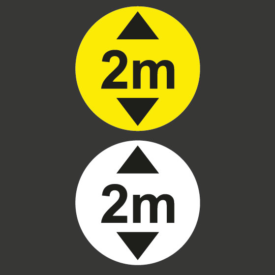 2m Distance Markings thermoplastic playground marking