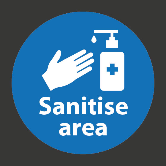 Sanitise Area Marking thermoplastic playground marking