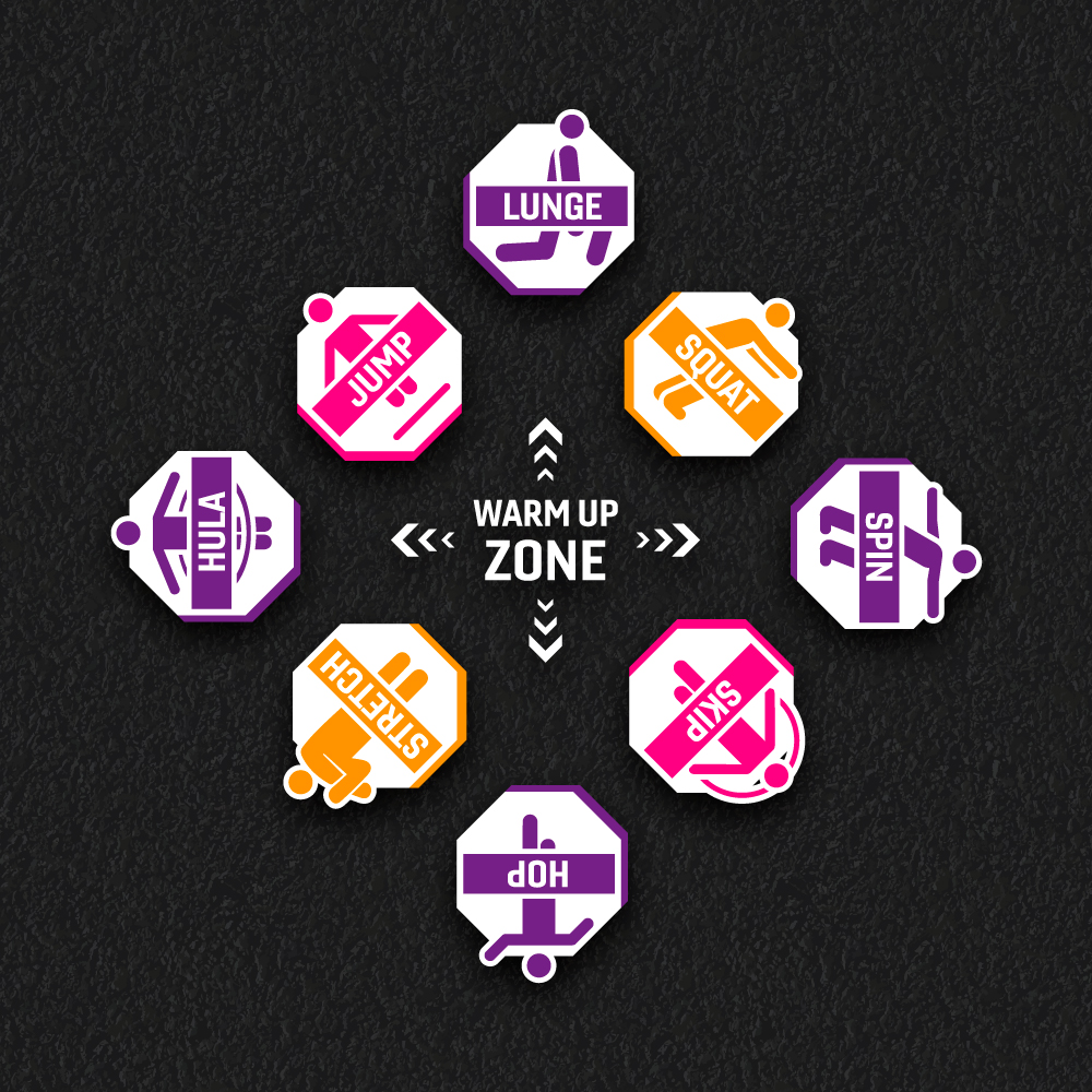 Warm Up Zone Octagon Large thermoplastic playground marking
