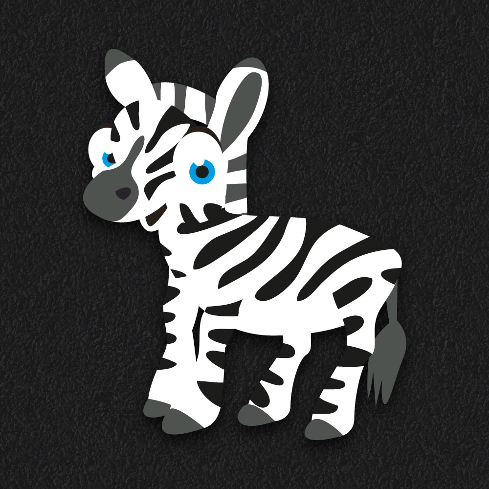 Zebra thermoplastic playground marking