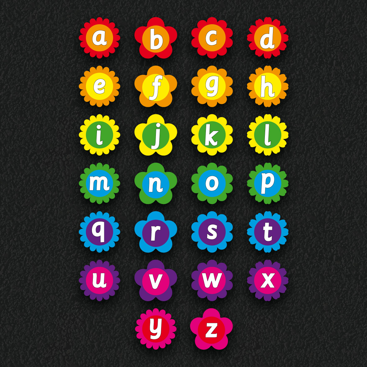 A – Z Flowers thermoplastic playground marking