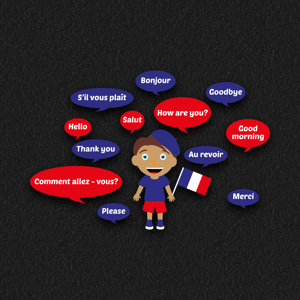 French Phrases thermoplastic playground marking