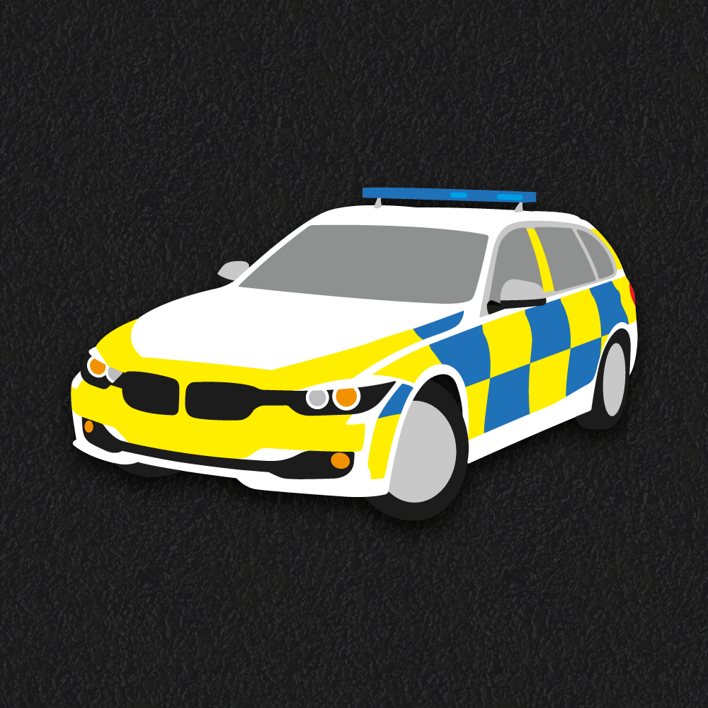 Police Car thermoplastic playground marking