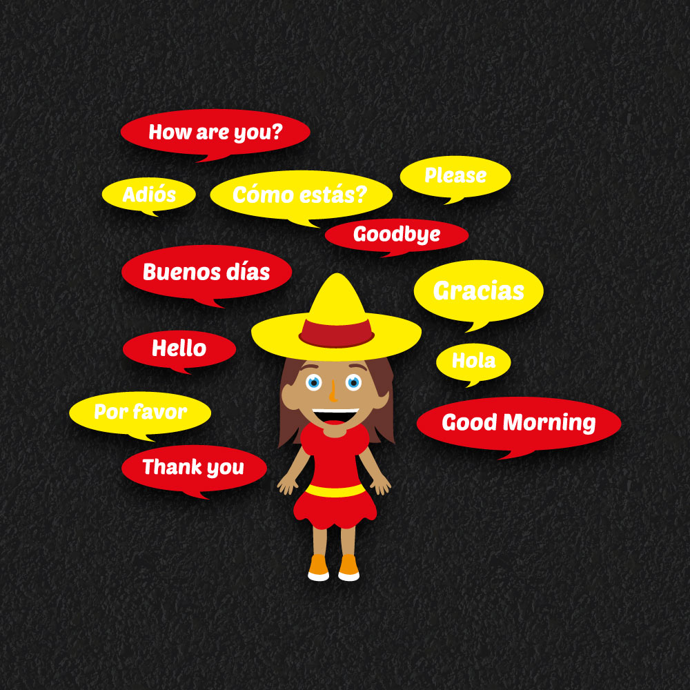 Spanish Phrases thermoplastic playground marking