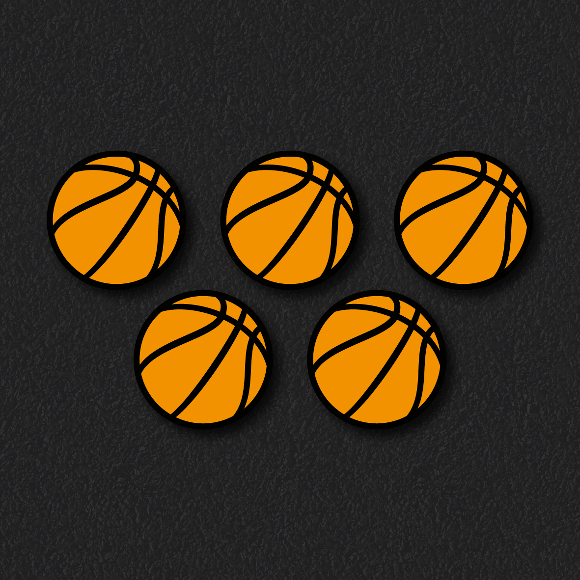 x5 Basketball Shooting Spots thermoplastic playground marking