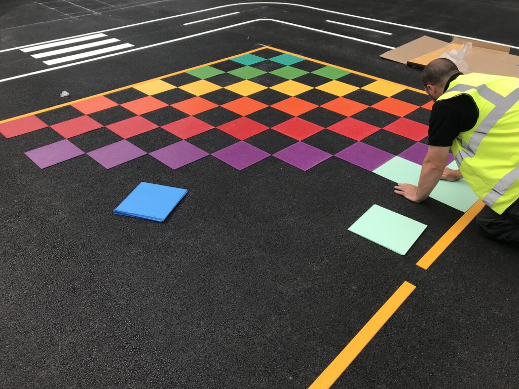 Preparing A Playground For A New Playground Markings Project